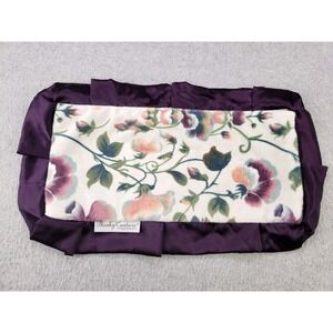Minky Couture‎ Ultra Plush Mini Baby Security Blanket Purple Satin Trim 20"x12"